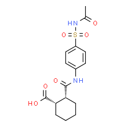 (1R,2S)-2-{[4-(acetylsulfamoyl)phenyl]carbamoyl}cyclohexanecarboxylic acid结构式