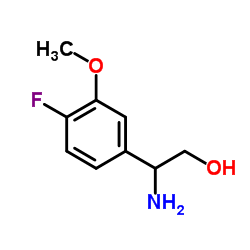 2-Amino-2-(4-fluoro-3-methoxyphenyl)ethanol结构式