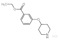 Ethyl 3-(4-piperidinyloxy)benzoate hydrochloride结构式