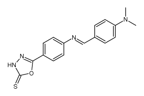 5-[4-(4-N,N-dimethylaminobenzylideneamino)phenyl]-1,3,4-oxadiazole-2(3H)-thione结构式