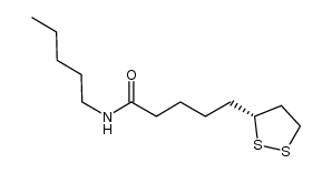 (R)-5-[1,2]dithiolan-3-yl-pentanoic acid n-pentylamide结构式