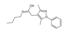 N-Butyl-3,5-dimethyl-1-phenyl-1H-pyrazole-4-acetamide structure