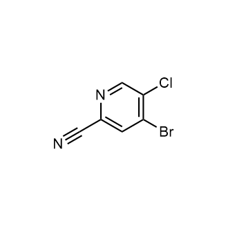 4-溴-5-氯-吡啶-2-腈结构式