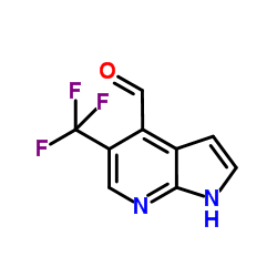 5-(三氟甲基)-1H-吡咯并[2,3-b] 吡啶-4-甲醛结构式