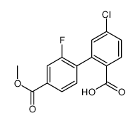 4-chloro-2-(2-fluoro-4-methoxycarbonylphenyl)benzoic acid Structure