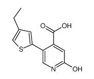 5-(4-ethylthiophen-2-yl)-2-oxo-1H-pyridine-4-carboxylic acid Structure