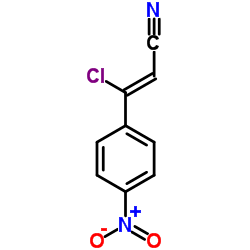 (2Z)-3-Chloro-3-(4-nitrophenyl)acrylonitrile Structure
