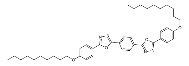 2-(4-decoxyphenyl)-5-[4-[5-(4-decoxyphenyl)-1,3,4-oxadiazol-2-yl]phenyl]-1,3,4-oxadiazole结构式