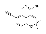 6-cyano-2,2-dimethyl-N-methyl-2H-1-benzopyran-4-thiocarboxamide structure