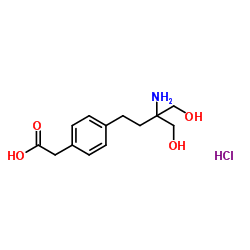 {4-[3-Amino-4-hydroxy-3-(hydroxymethyl)butyl]phenyl}acetic acid hydrochloride (1:1) Structure