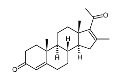 16-Methylpregna-4,16-diene-3,20-dione Structure