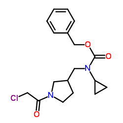 Benzyl {[1-(chloroacetyl)-3-pyrrolidinyl]methyl}cyclopropylcarbamate Structure