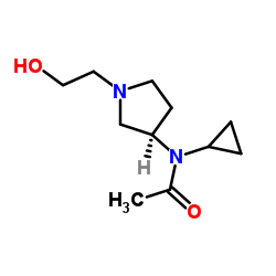 N-Cyclopropyl-N-[(3R)-1-(2-hydroxyethyl)-3-pyrrolidinyl]acetamide结构式