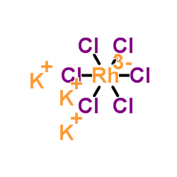 六氯铑(III)酸钾结构式