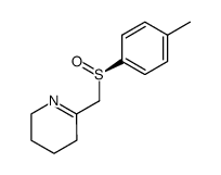 (+)-2,3,4,5-Tetrahydro-6-((R)-(4-methylphenyl)sulfinylmethyl)pyridine结构式
