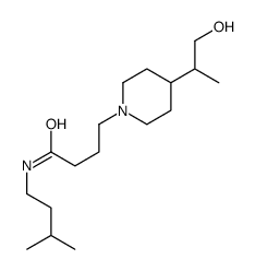 4-[4-(1-hydroxypropan-2-yl)piperidin-1-yl]-N-(3-methylbutyl)butanamide结构式