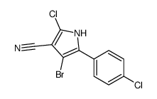 4-bromo-2-chloro-5-(4-chlorophenyl)-1H-pyrrole-3-carbonitrile结构式