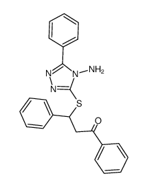 3-(4-Amino-5-phenyl-4H-[1,2,4]triazol-3-ylsulfanyl)-1,3-diphenyl-propan-1-one结构式