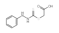 Acetic acid,2-[[(2-phenylhydrazinyl)thioxomethyl]thio]-结构式