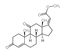 Pregna-4,17(20)-dien-21-oicacid, 3,11-dioxo-, methyl ester, (17Z)- (9CI)结构式