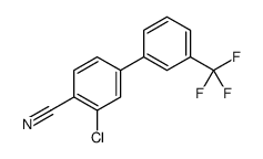 2-chloro-4-[3-(trifluoromethyl)phenyl]benzonitrile结构式