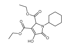 4,5-Dicarbethoxy-1-cyclohexyl-2,3-dioxopyrrolidine结构式