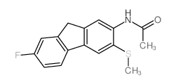 Acetamide,N-[7-fluoro-3-(methylthio)-9H-fluoren-2-yl]- structure