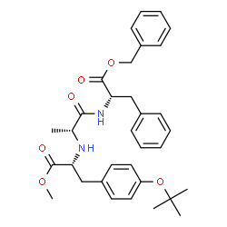 L-Phenylalanine, N-[N-[1-[[4-(1,1-dimethylethoxy)phenyl]methyl]-2-methoxy-2-oxoethyl]-D-alanyl]-, phenylmethyl ester, (R)- (9CI)结构式