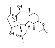 10β,14β-dihydroxy-2α,5α-diacetoxy-4(20),11-taxadiene Structure