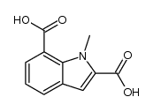1-methyl-1H-indole-2,7-dicarboxylic acid结构式