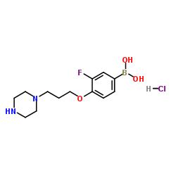 (3-fluoro-4-(3-(piperazin-1-yl)propoxy)phenyl)boronic acid hydrochloride picture