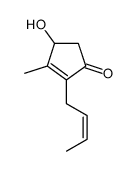 2-[(Z)-but-2-enyl]-4-hydroxy-3-methyl-cyclopent-2-en-1-one structure
