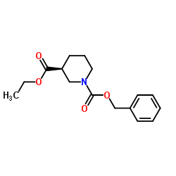 (S)-1-苄基 3-乙基 哌啶-1,3-二羧酸酯结构式