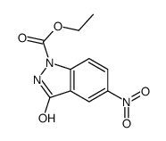 ETHYL 5-NITRO-3-OXO-2,3-DIHYDRO-1H-INDAZOLE-1-CARBOXYLATE结构式