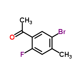 1-(5-Bromo-2-fluoro-4-methylphenyl)ethanone结构式