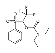 [1-(benzenesulfonyl)-2,2,2-trifluoroethyl] N,N-diethylcarbamate结构式