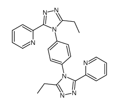 2-[5-ethyl-4-[4-(3-ethyl-5-pyridin-2-yl-1,2,4-triazol-4-yl)phenyl]-1,2,4-triazol-3-yl]pyridine Structure