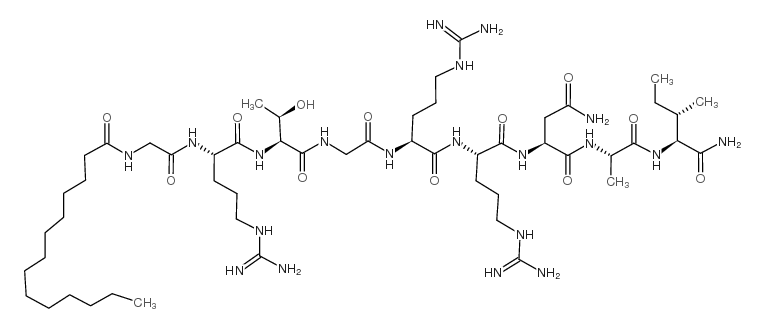PKI 14-22 amide,myristoylated结构式