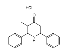 3-methyl-2,6-diphenylpiperidin-4-one hydrochloride Structure