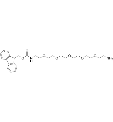 Fmoc-NH-PEG5-C2-NH2结构式