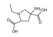 2,4-Pyrrolidinedicarboxylicacid,4-amino-1-ethyl-,(2R,4R)-(9CI)结构式