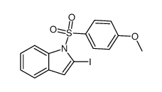 2-iodo-1-(p-methoxybenzenesulfonyl)indole结构式