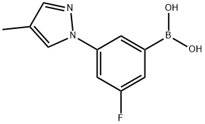 3-Fluoro-5-(4-methyl-1H-pyrazol-1-yl)phenylboronic acid Structure
