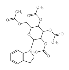 1-(2,3,4,6-Tetra-O-acetylhexopyranosyl)indoline结构式