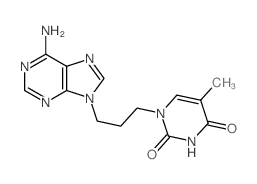 2,4(1H,3H)-Pyrimidinedione, 1-[3-(6-amino-9H-purin-9-yl)propyl]-5-methyl-结构式