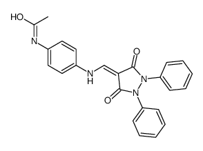 N-[4-[[(3,5-Dioxo-1,2-diphenylpyrazolidin-4-ylidene)methyl]amino]phenyl]acetamide结构式