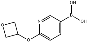 6-(Oxetan-3-yloxy)pyridin-3-yl]boronic acid结构式