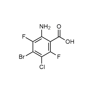 2-Amino-4-bromo-5-chloro-3,6-difluorobenzoicacid Structure
