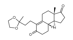 (+)-3,3-ethylenedioxy-4,5-seco-19-norandrost-9-en-5,17-dione Structure