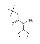 Hydrazinecarboxylic acid, 1-cyclopentyl-, 1,1-dimethylethyl ester (9CI)结构式